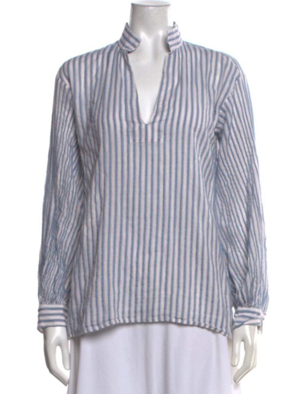 Nili Lotan Striped V-Neck Top